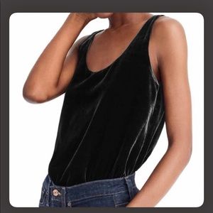 LOFT Velvet Dark Grey/Gray V-neck Sleeveless Tank Top Medium NWT